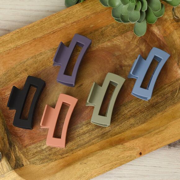 Rachel Matte Hair Clips Lilac Purple - Picture 4 of 5